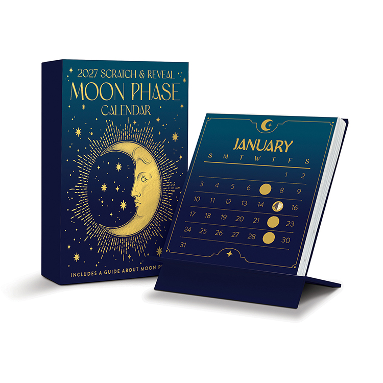 Picture of 2027 Moon Phases Scratch & Reveal Desk Calendar