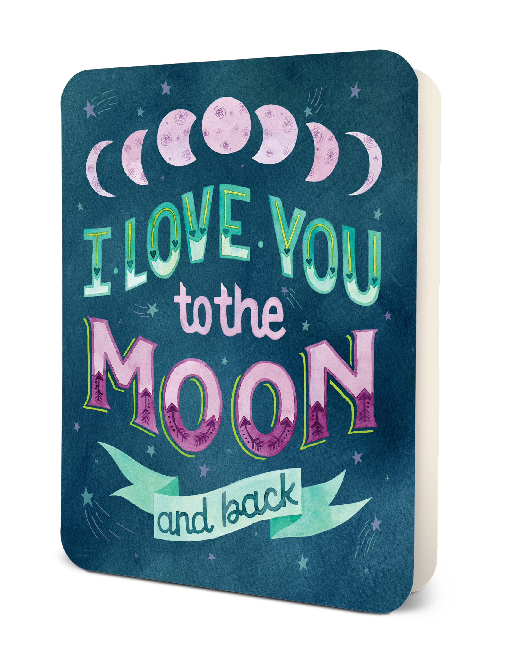 Picture of To the Moon and Back Deluxe Greeting Card
