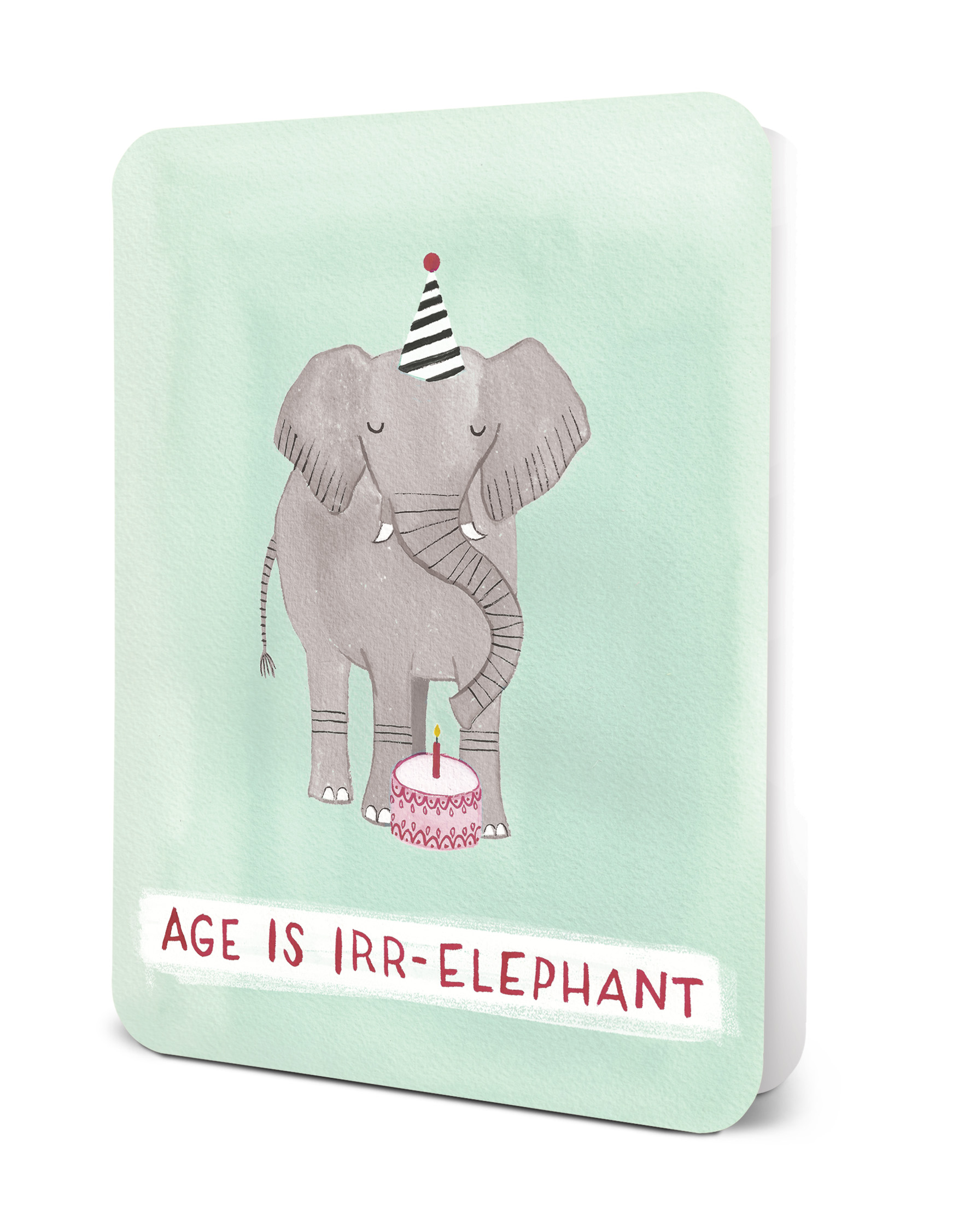 Picture of Age Is Irr-elephant Deluxe Greeting Card