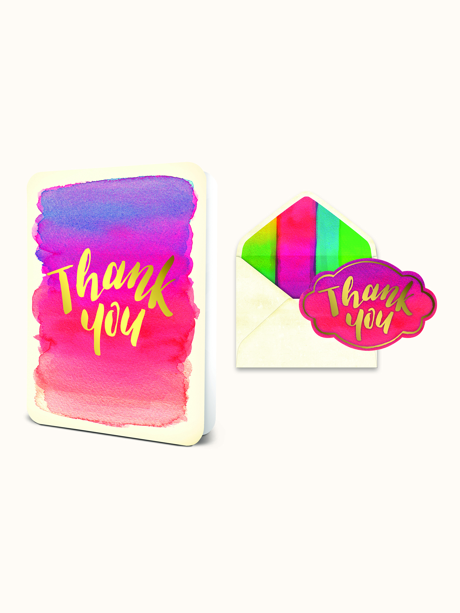 Picture of Foil Thank You Deluxe Greeting Card