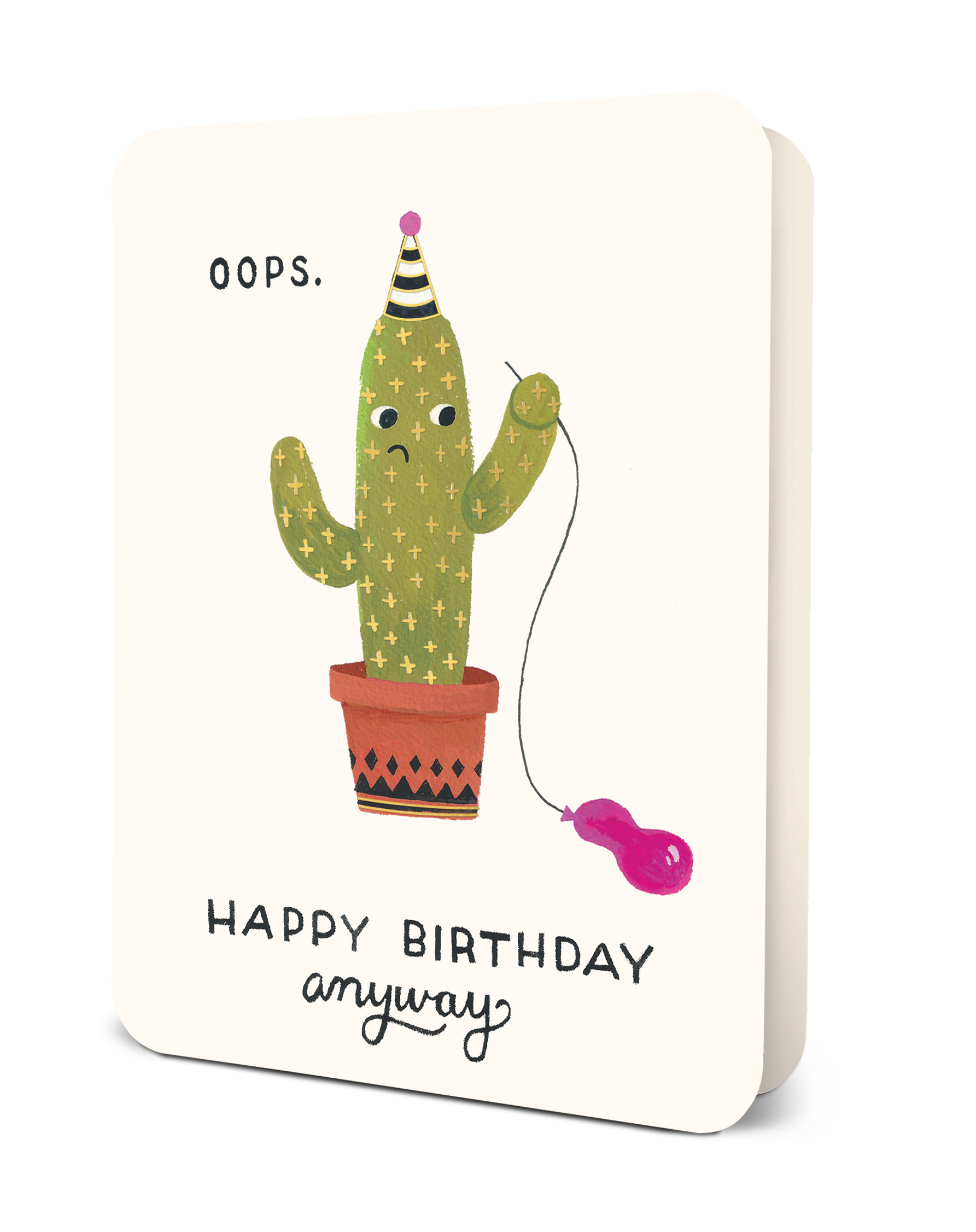 Picture of Oops Cactus Deluxe Greeting Card