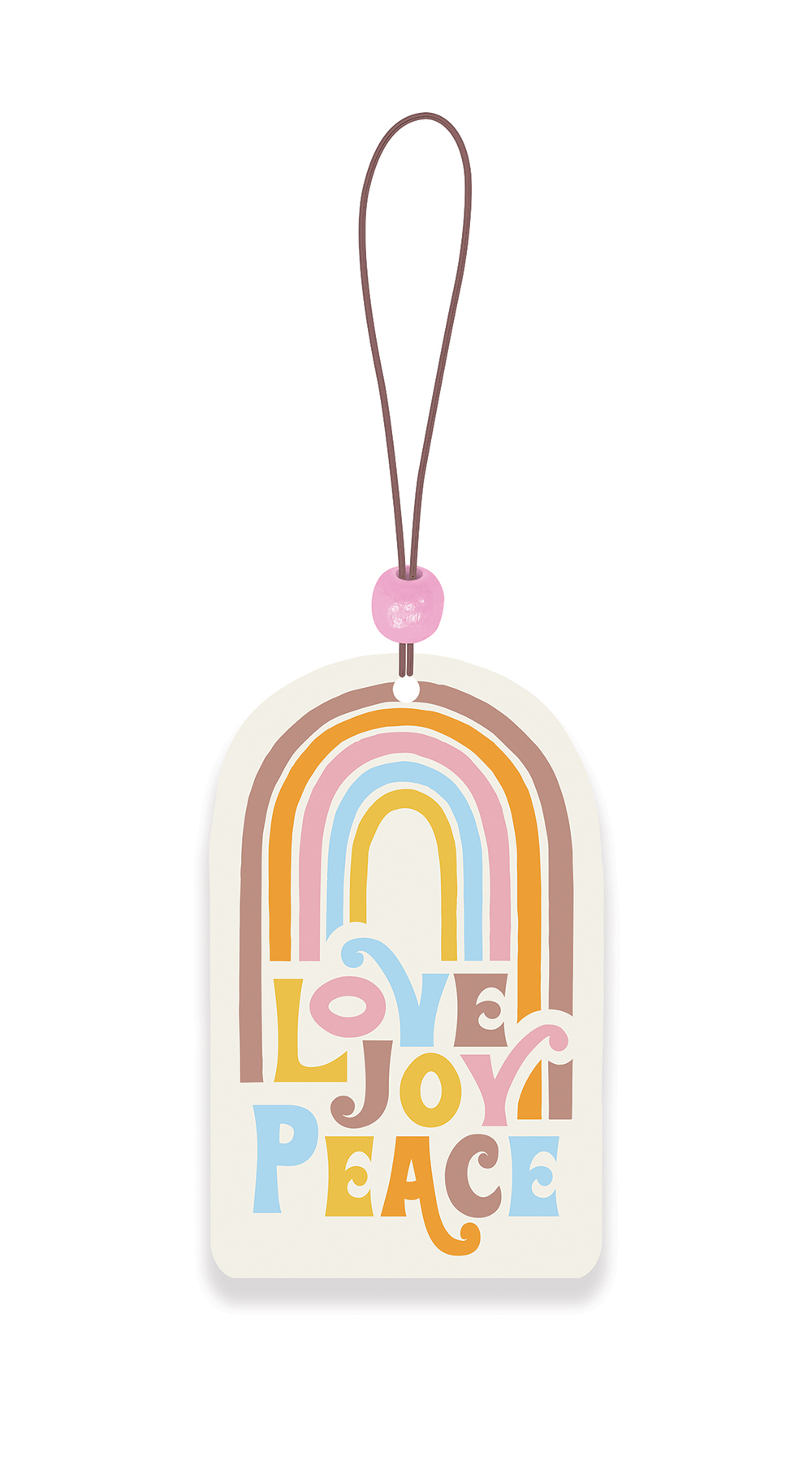 Picture of Love Joy Peace Rainbow Car Air Freshener