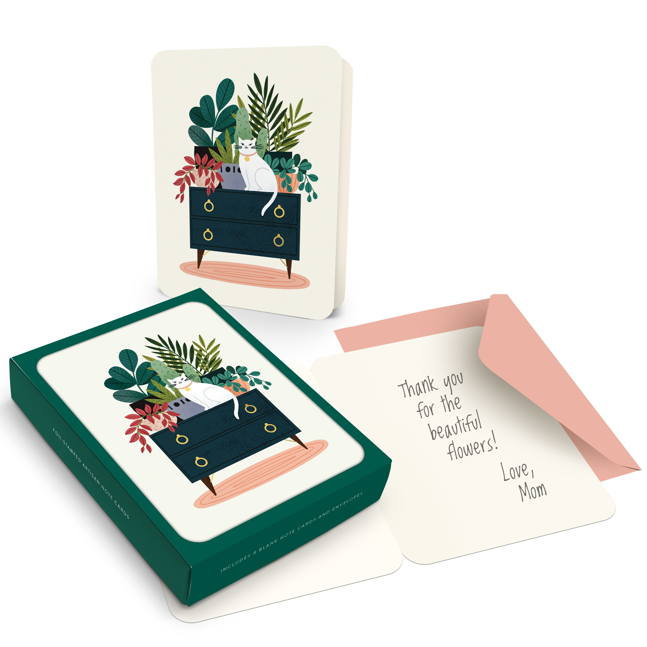 Picture of House Cat Artisan Note Card Set