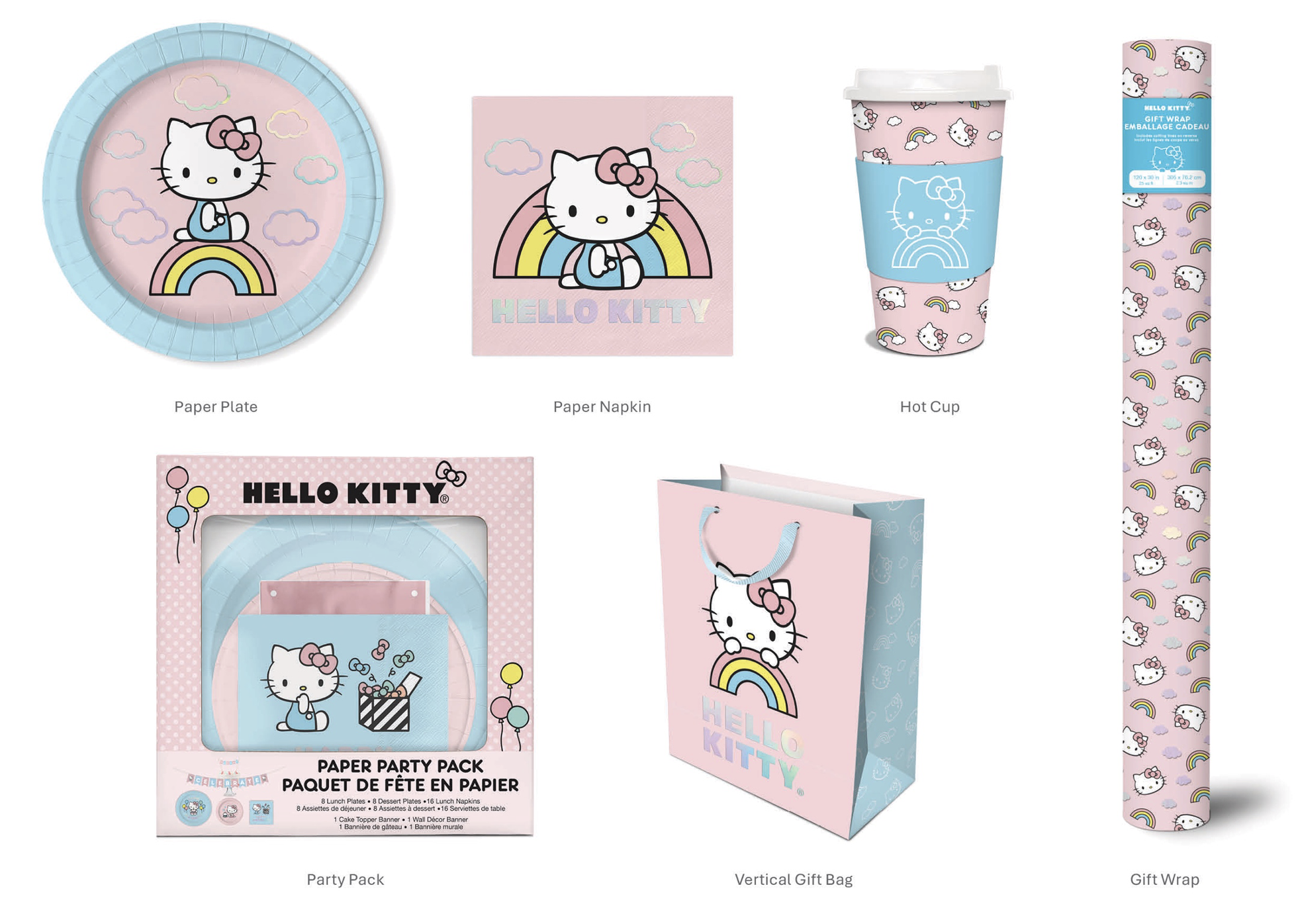 Picture of Hello Kitty Rainbow Skies Party & Paper Tableware