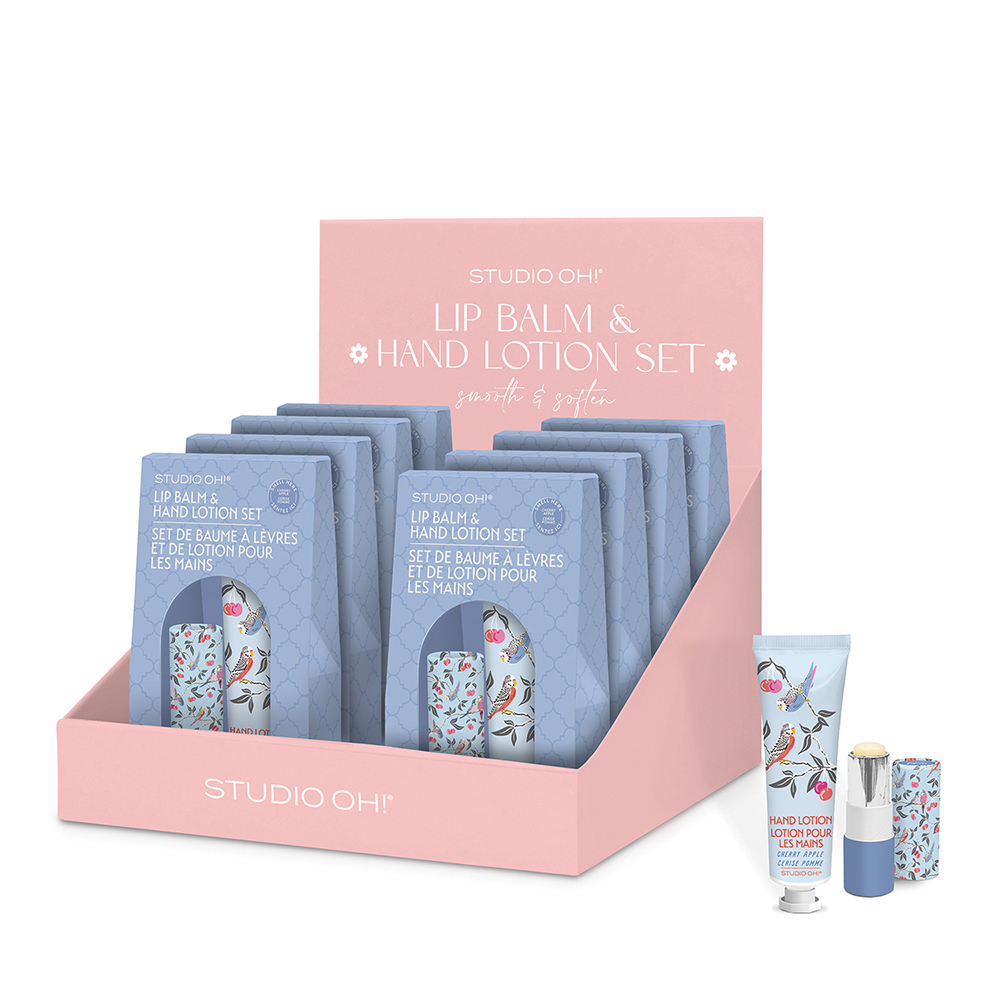 Picture of Birds in the Cherry Tree Lip Balm & Hand Lotion Se