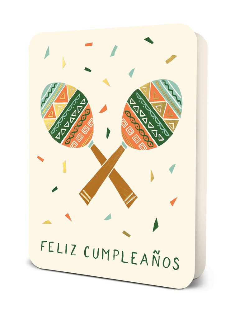 Picture of Birthday Maracas Deluxe Greeting Card