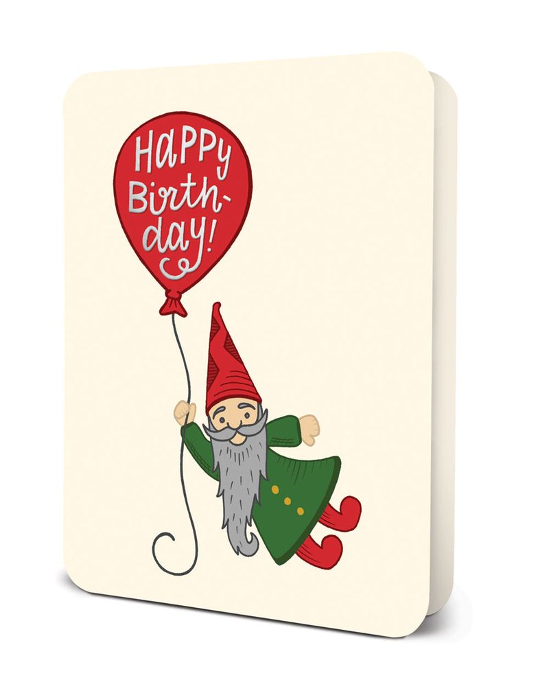 Picture of Happy Birthday Gnome Deluxe Greeting Card
