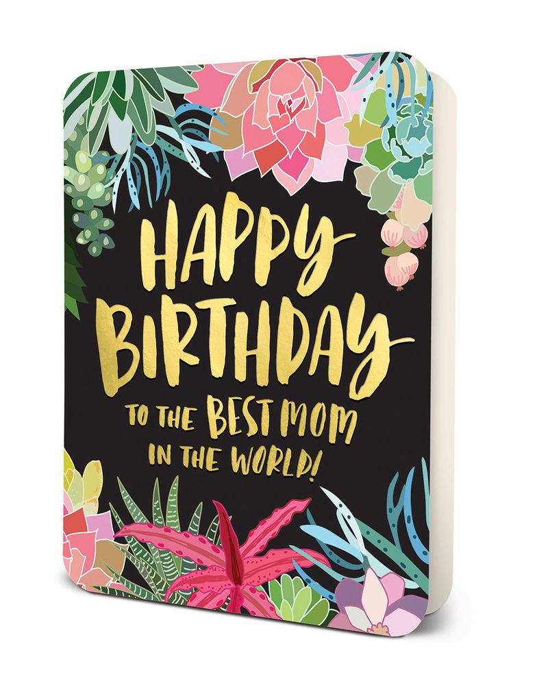 Picture of Succulents Best Mom Deluxe Greeting Card