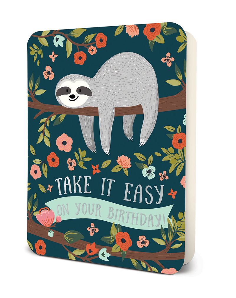 Picture of Sloth Birthday Deluxe Greeting Card
