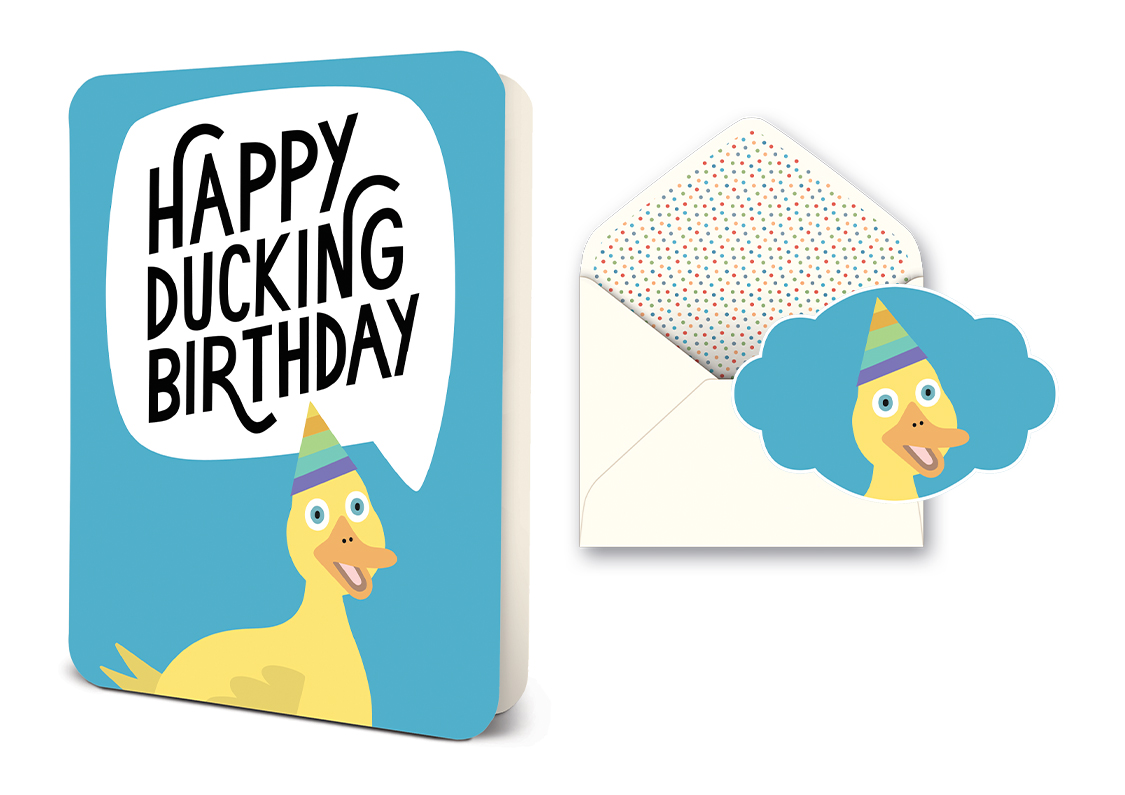 Picture of Happy Ducking Birthday Deluxe Greeting Card