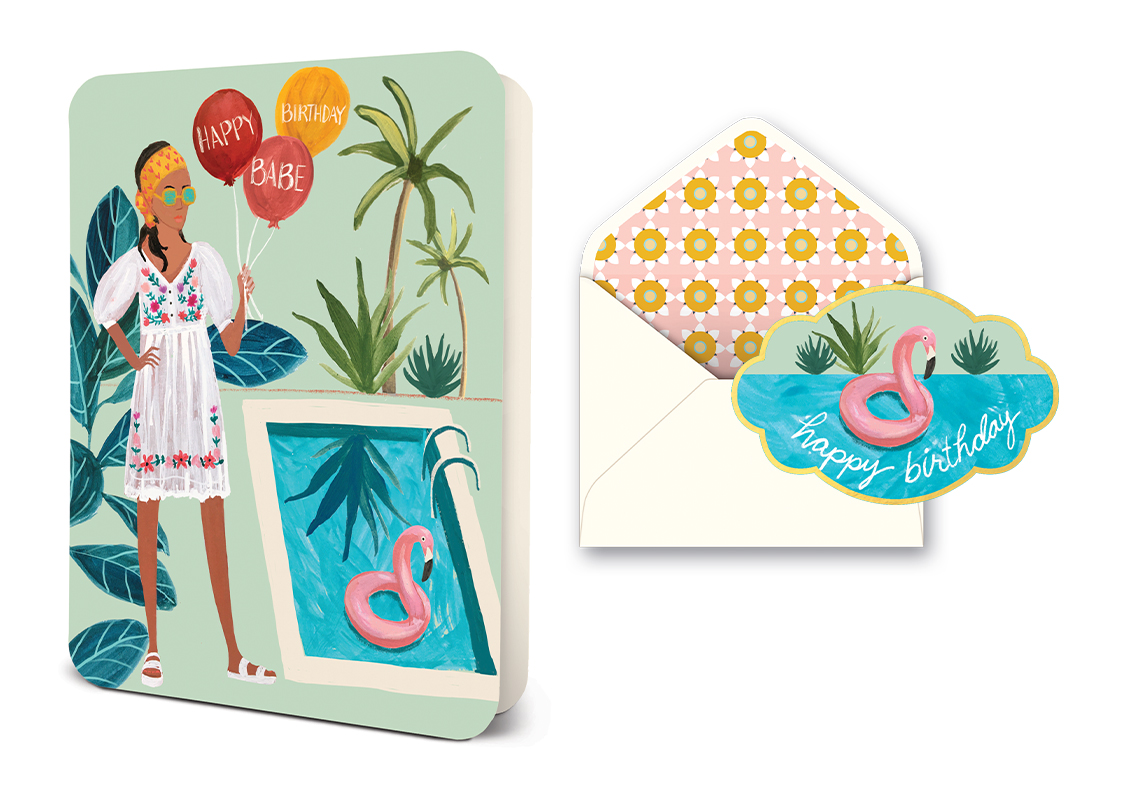 Picture of Happy Birthday Babe Deluxe Greeting Card