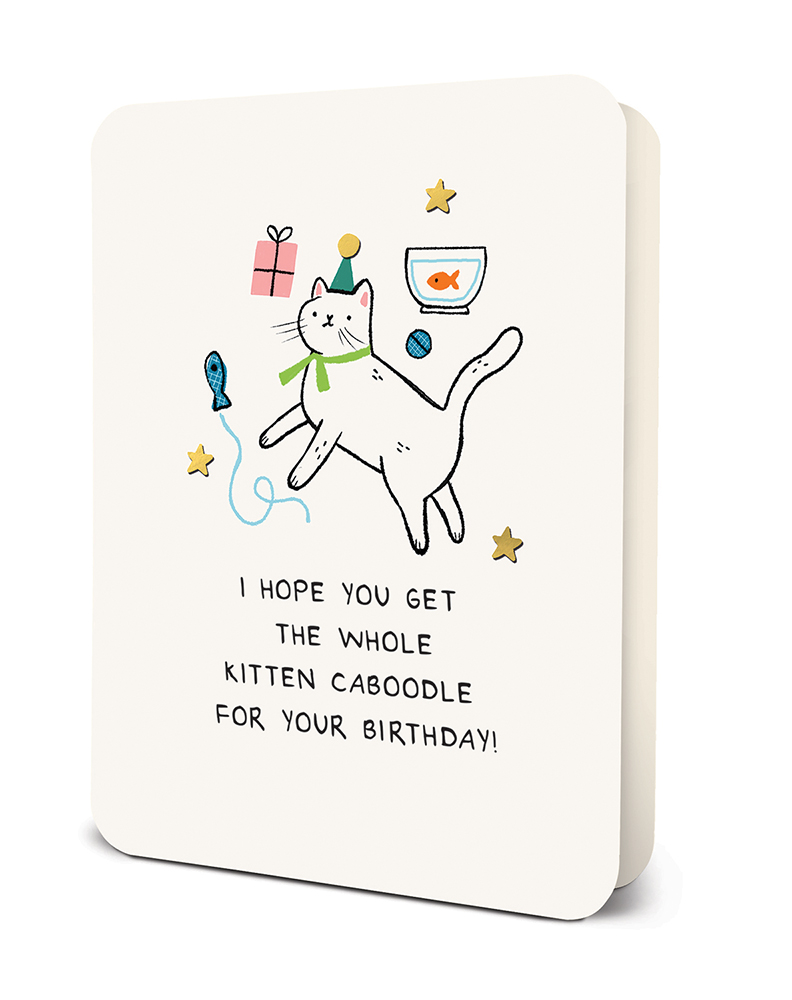 Picture of Whole Kitten Caboodle Deluxe Greeting Card