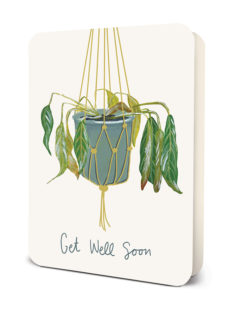 Picture of Get Well Soon Plant Deluxe Greeting Card