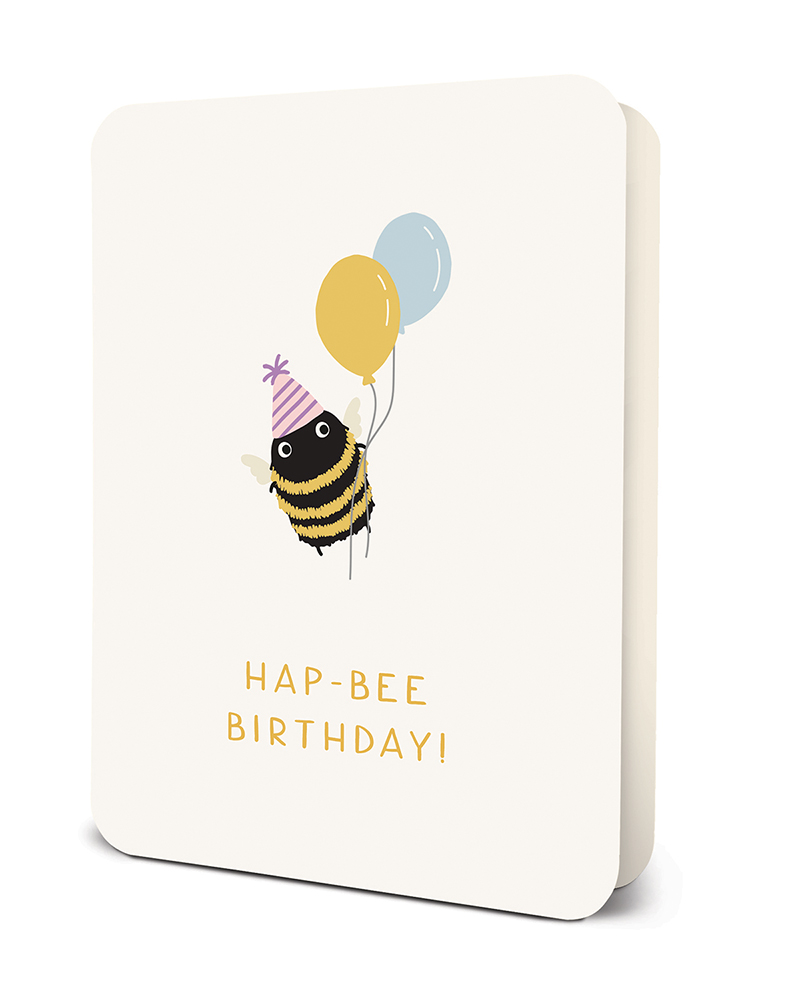 Picture of Hap-Bee Birthday Deluxe Greeting Card