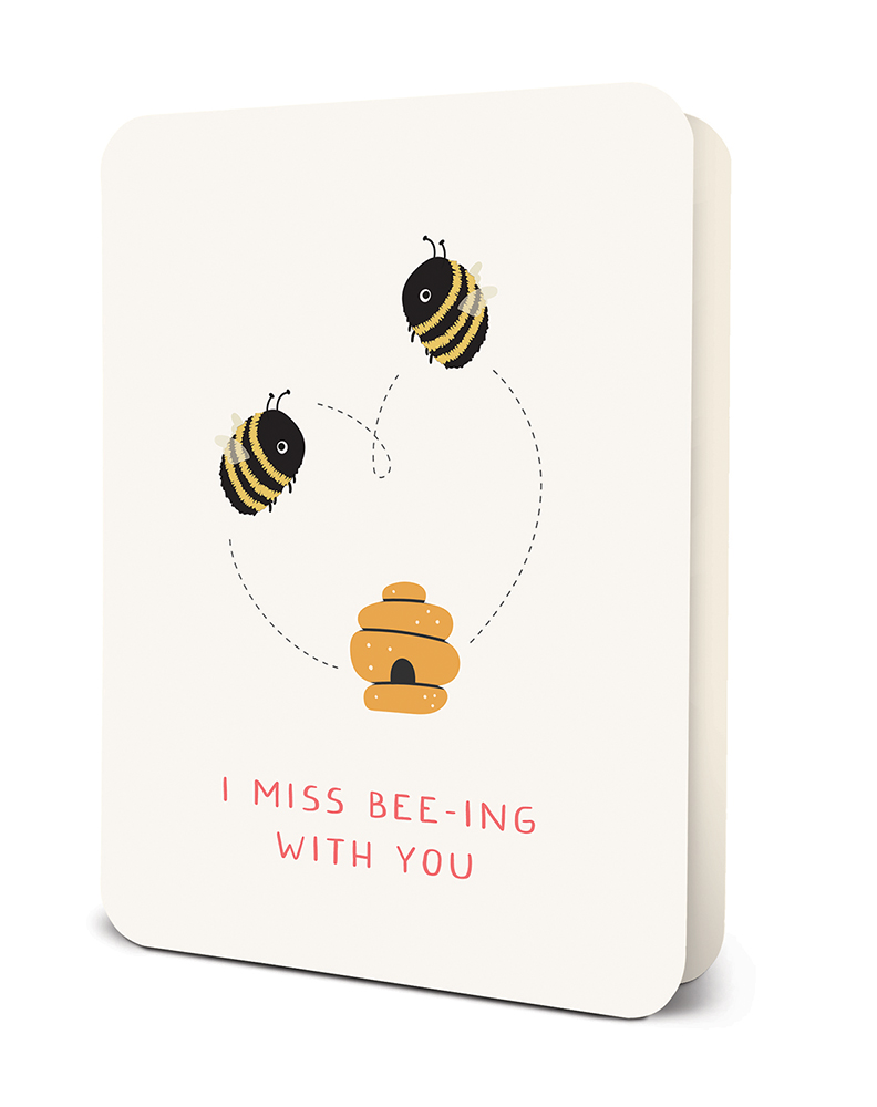 Picture of I Miss Bee-ing With You Deluxe Greeting Card