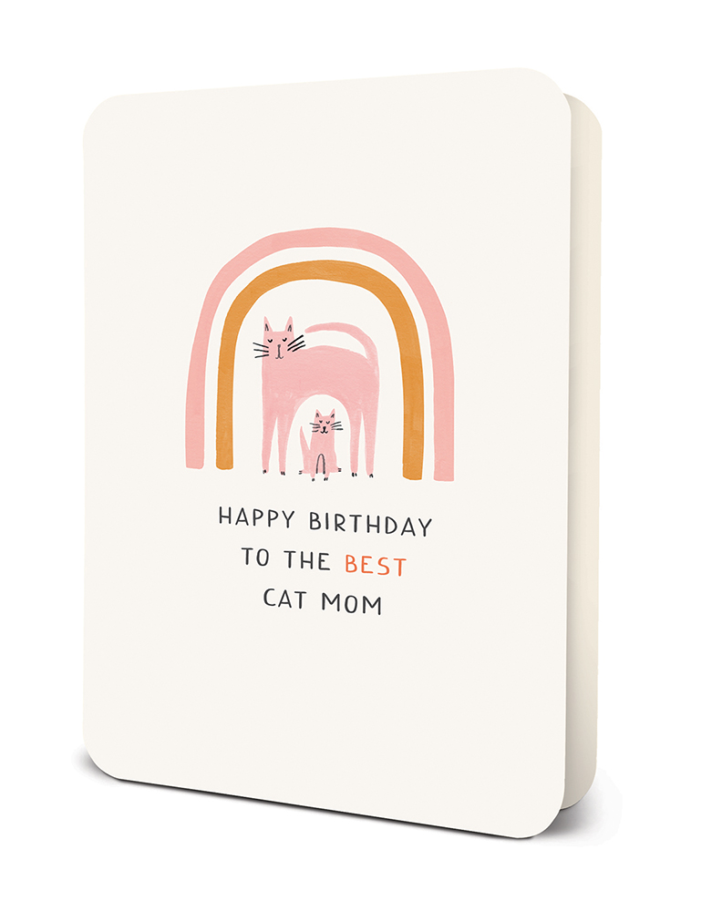 Picture of HB to the Best Cat Mom Deluxe Greeting Card