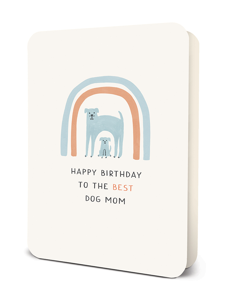 Picture of HB to the Best Dog Mom Deluxe Greeting Card