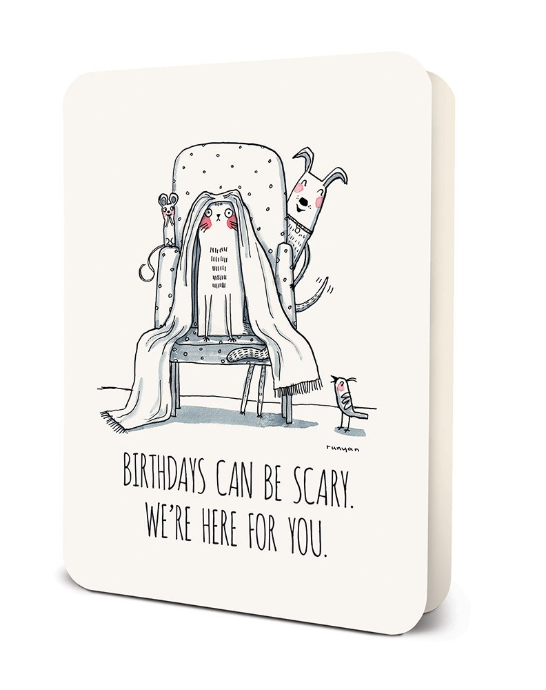 Picture of Birthdays Can Be Scary Deluxe Greeting Card