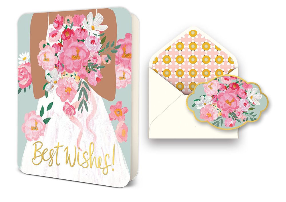 Picture of Best Wishes Bride Deluxe Greeting Card