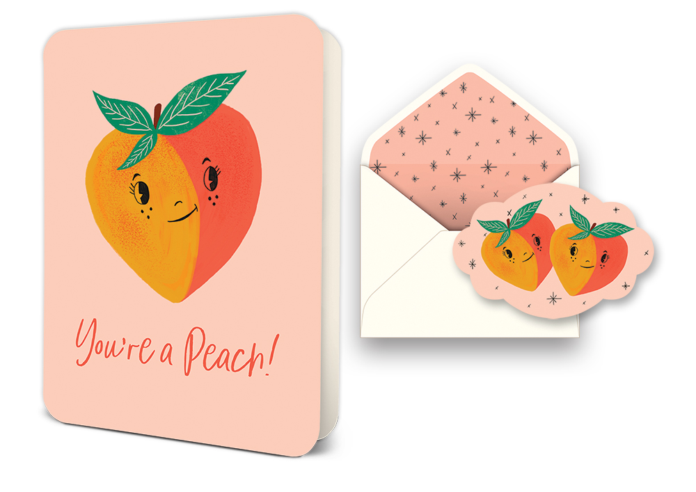 Picture of You're a Peach! Deluxe Greeting Card