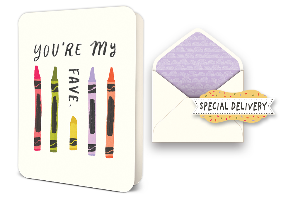 Picture of You're My Fave Deluxe Greeting Card