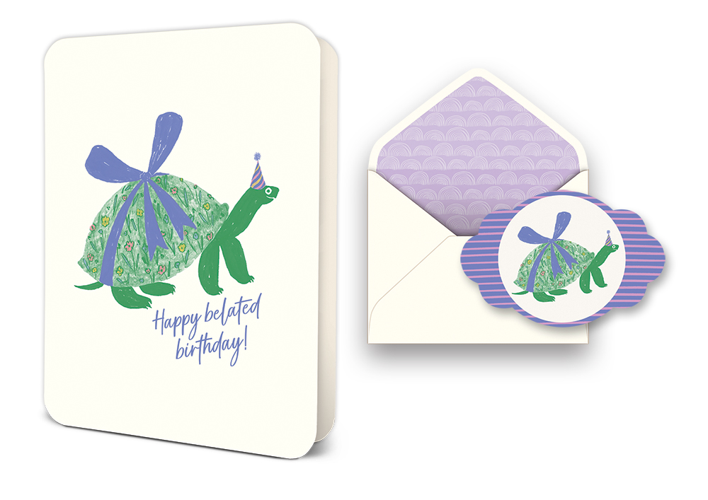 Picture of Happy Belated Birthday Deluxe Greeting Card