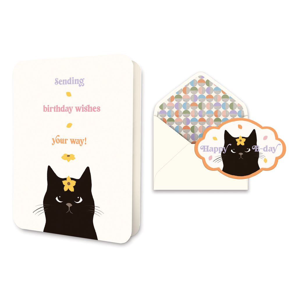 Picture of Daisy Cat Birthday Deluxe Greeting Card