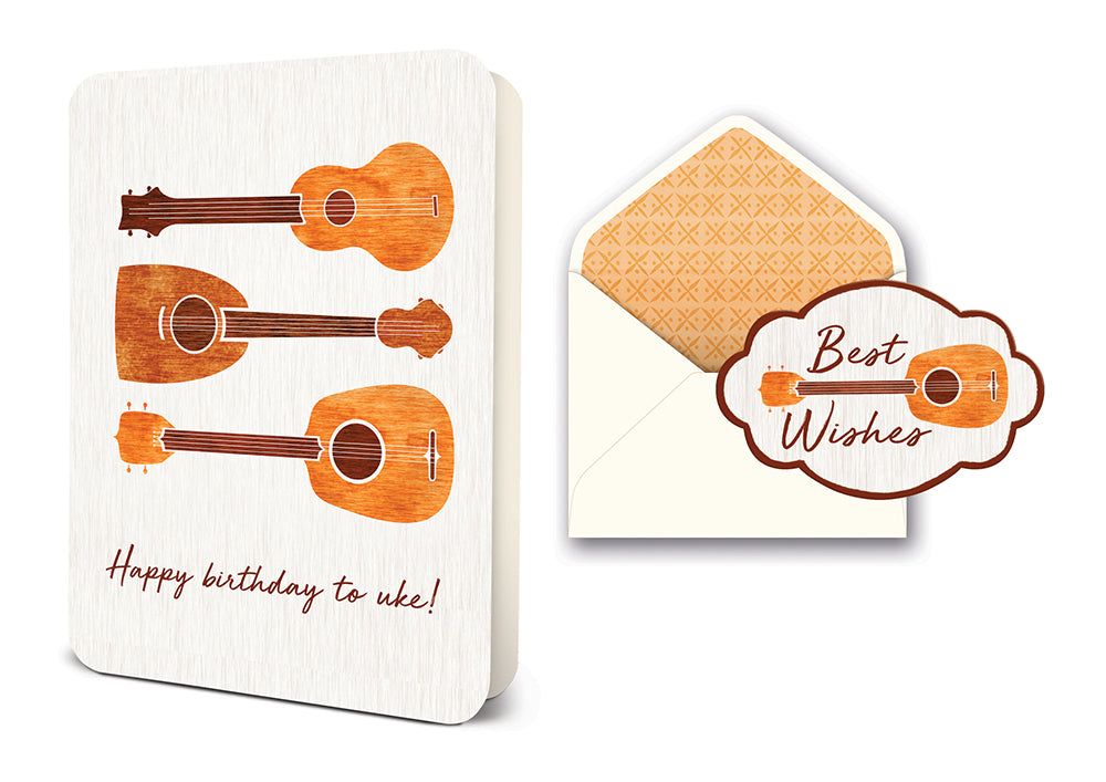 Picture of Happy Birthday Uke Deluxe Greeting Card