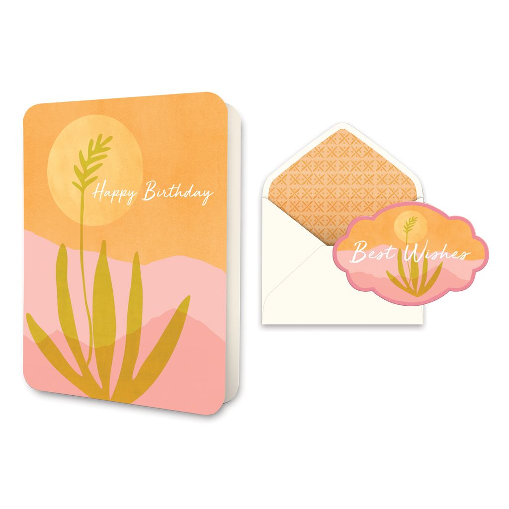 Picture of Golden Agave Birthday Deluxe Greeting Card