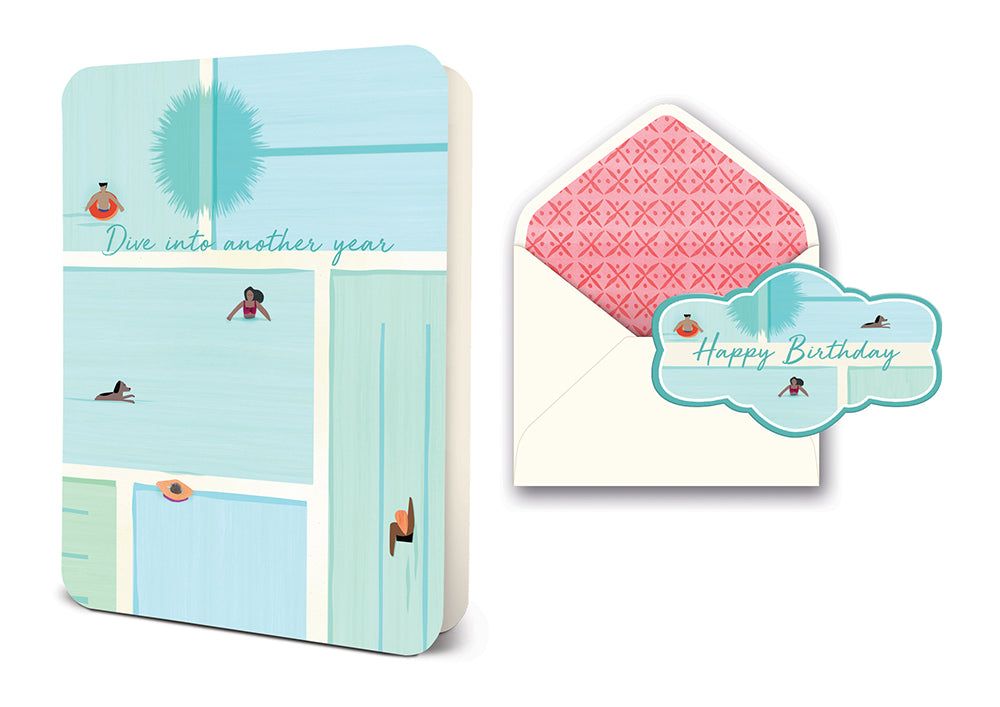 Picture of Dive into Another Year Deluxe Greeting Card