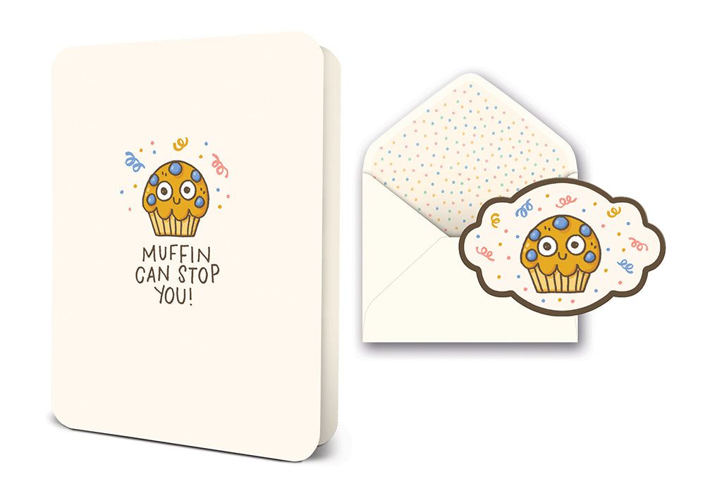 Picture of Muffin Can Stop You Deluxe Greeting Card