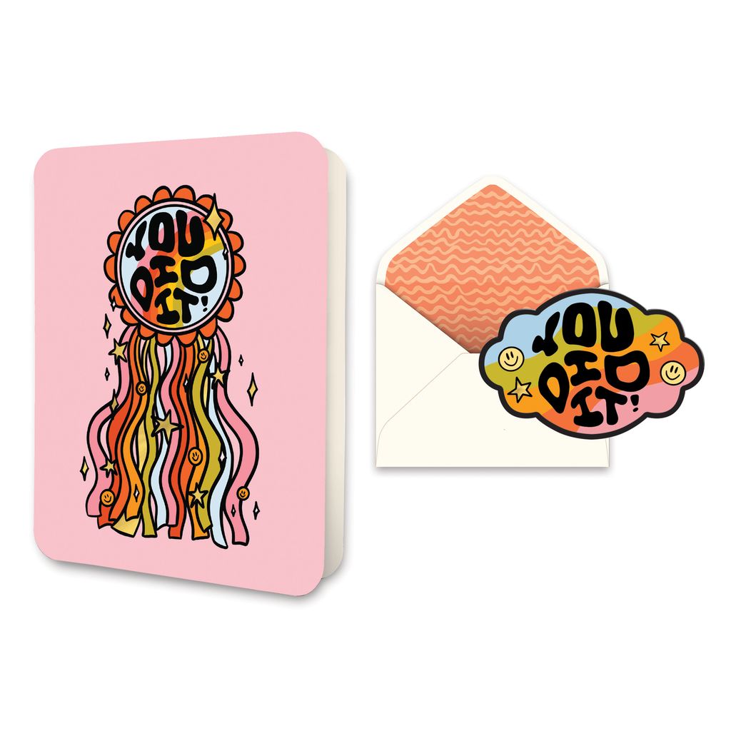 Picture of You Did It! Ribbon Deluxe Greeting Card
