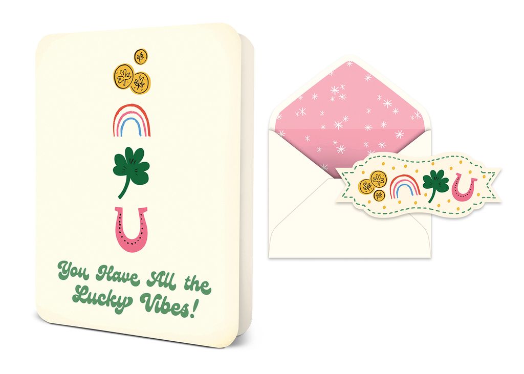 Picture of All the Lucky Vibes Deluxe Greeting Card