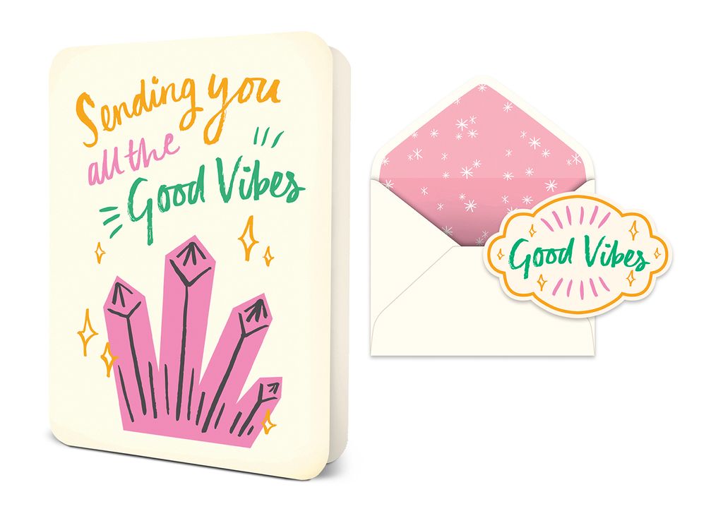 Picture of Sending You Good Vibes Deluxe Greeting Card