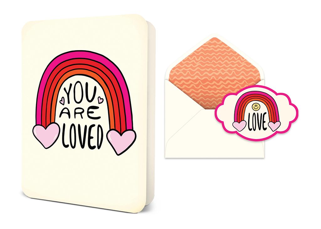 Picture of You Are Loved Rainbow Deluxe Greeting Card