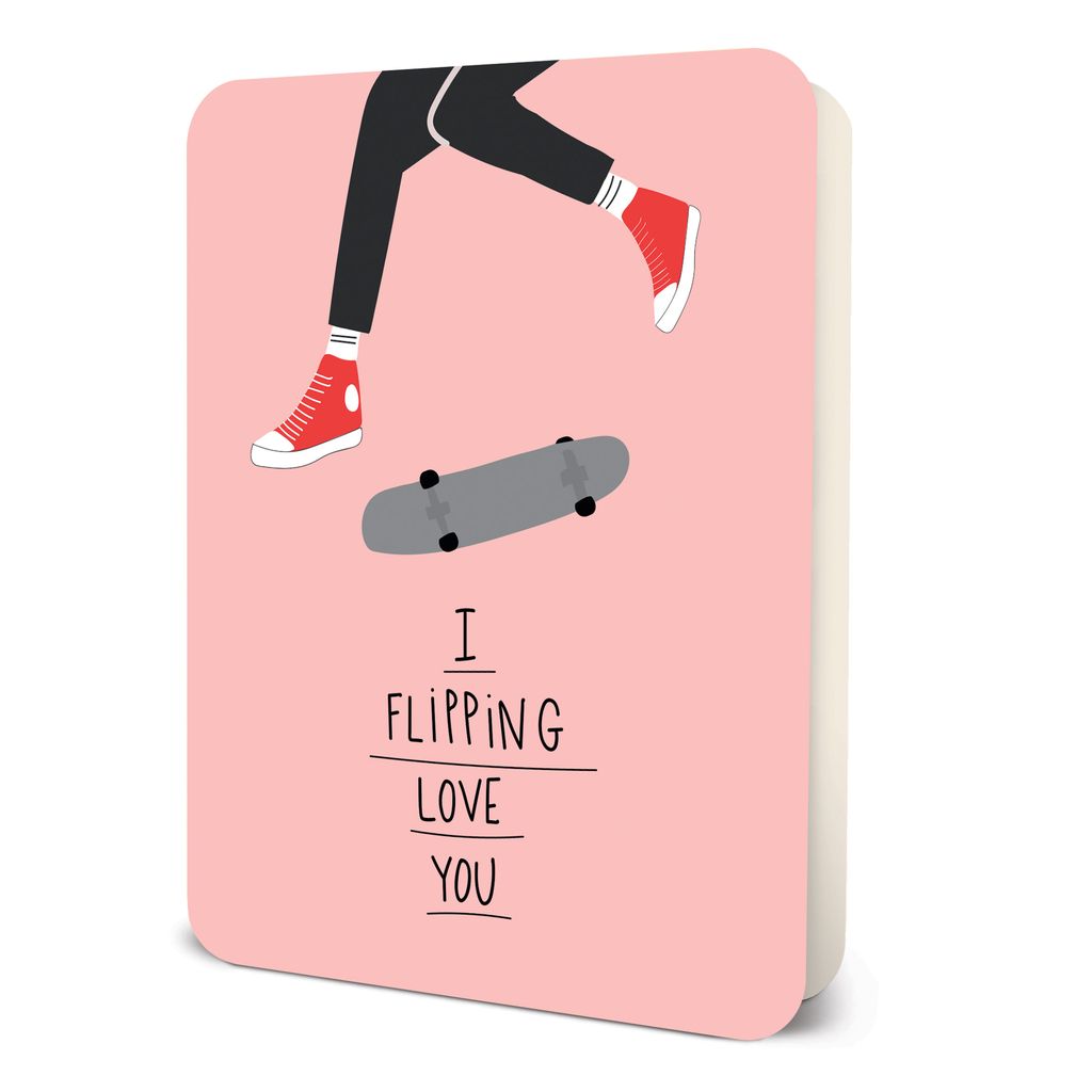 Picture of I Flipping Love You Deluxe Greeting Card