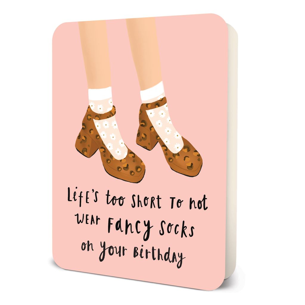 Picture of Fancy Socks Birthday Deluxe Greeting Card