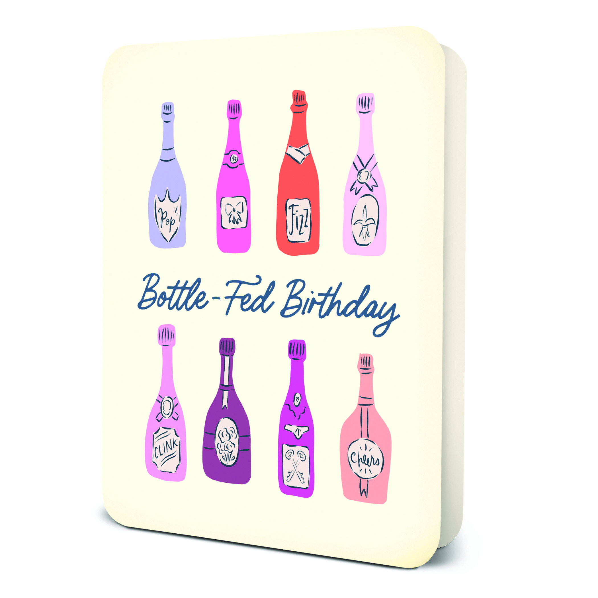 Picture of Bottle-Fed Birthday Deluxe Greeting Card