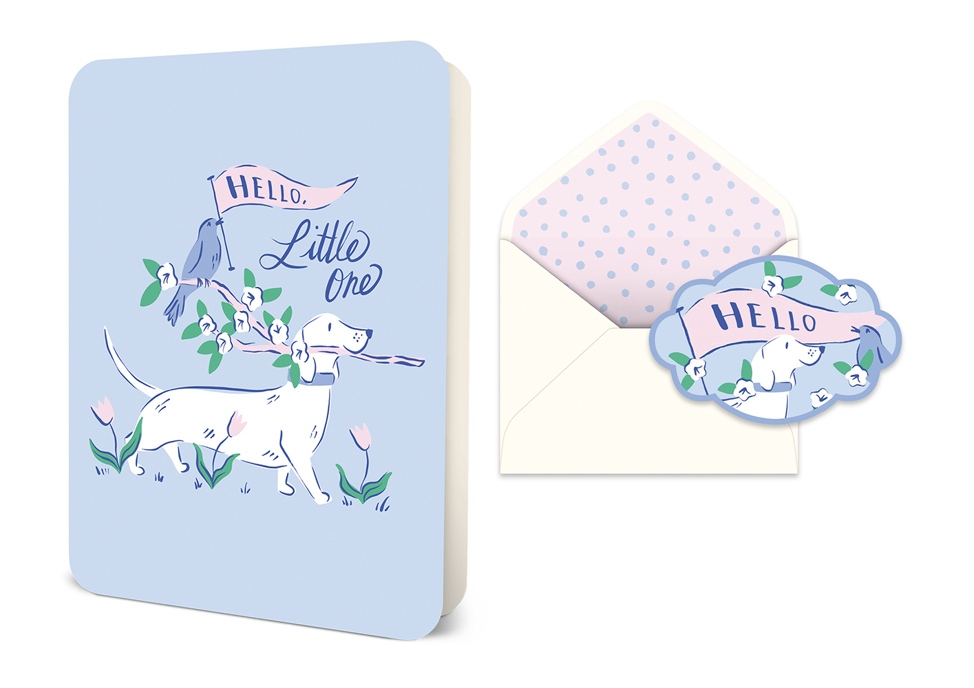 Picture of Hello, Little One Deluxe Greeting Card