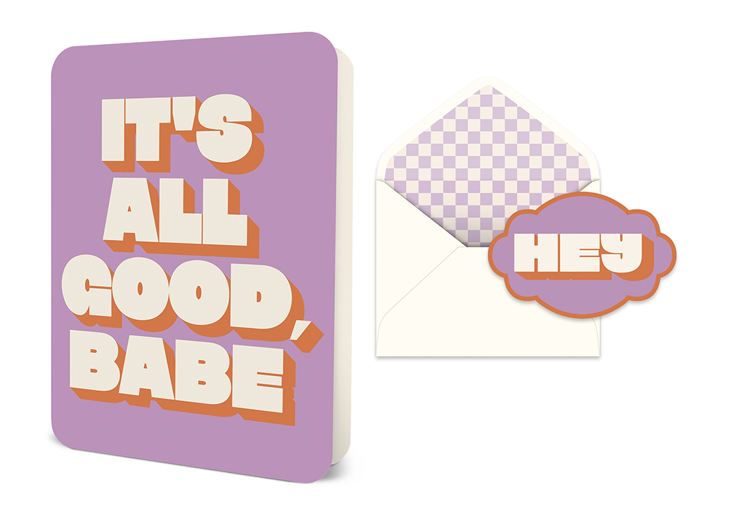 Picture of It's All Good, Babe Deluxe Greeting Card