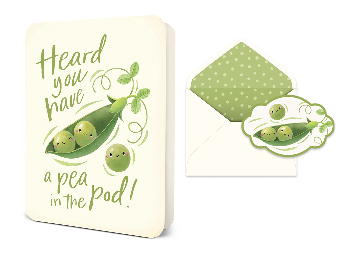 Picture of A Pea in the Pod Deluxe Greeting Card
