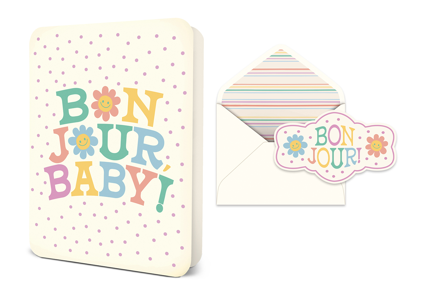 Picture of Bonjour, Baby! Deluxe Greeting Card