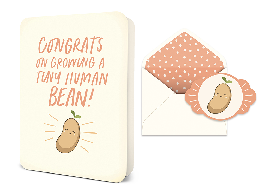 Picture of Tiny Human Bean Deluxe Greeting Card