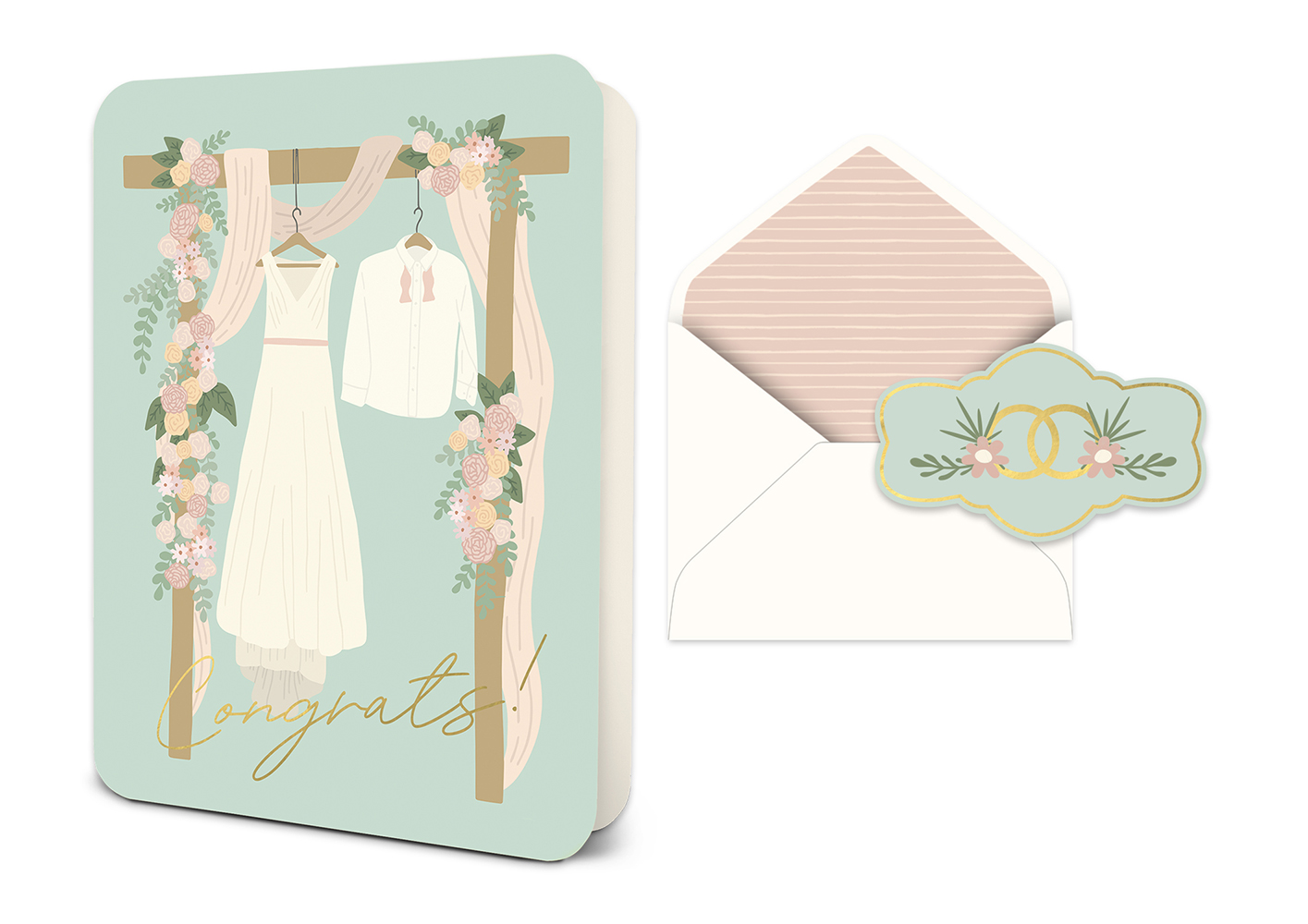 Picture of Congrats Wedding Attire Deluxe Greeting Card