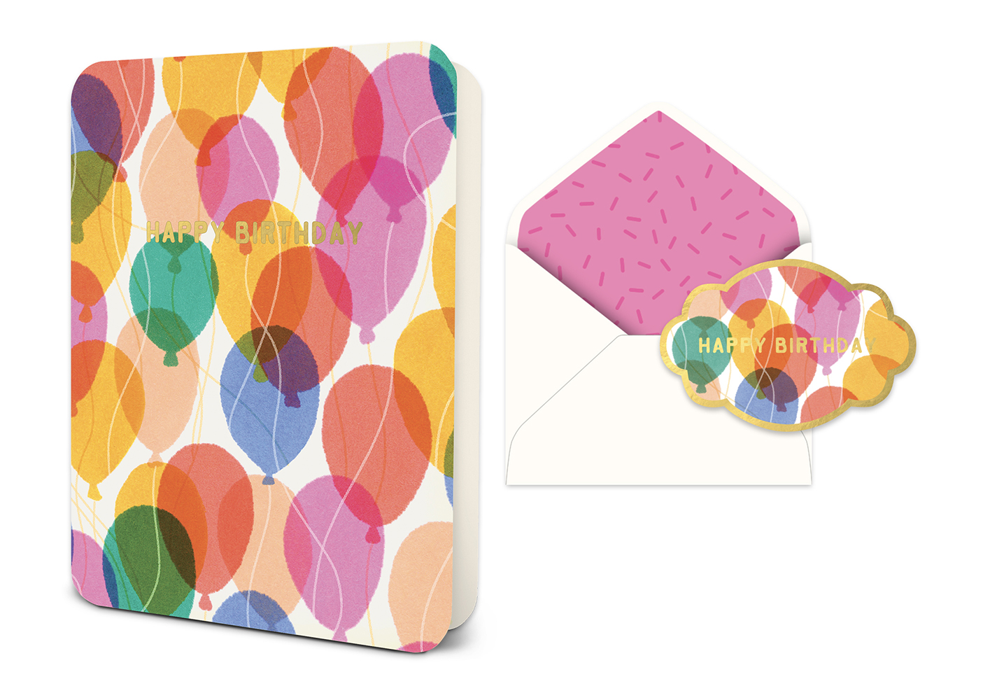 Picture of Happy Birthday Colorful Balloons Deluxe Greeting C