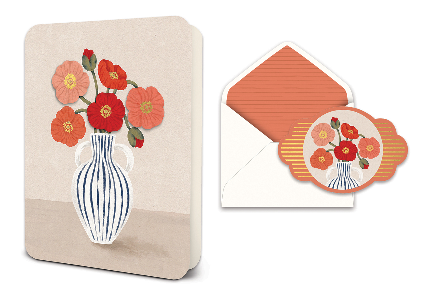 Picture of Delicate Windflowers Deluxe Greeting Cards