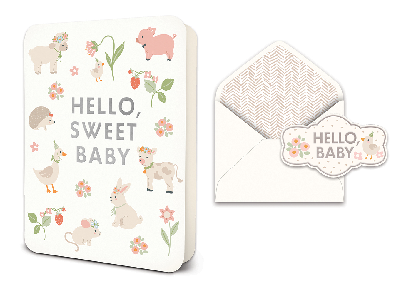 Picture of Hello, Sweet Baby Friends Deluxe Greeting Card