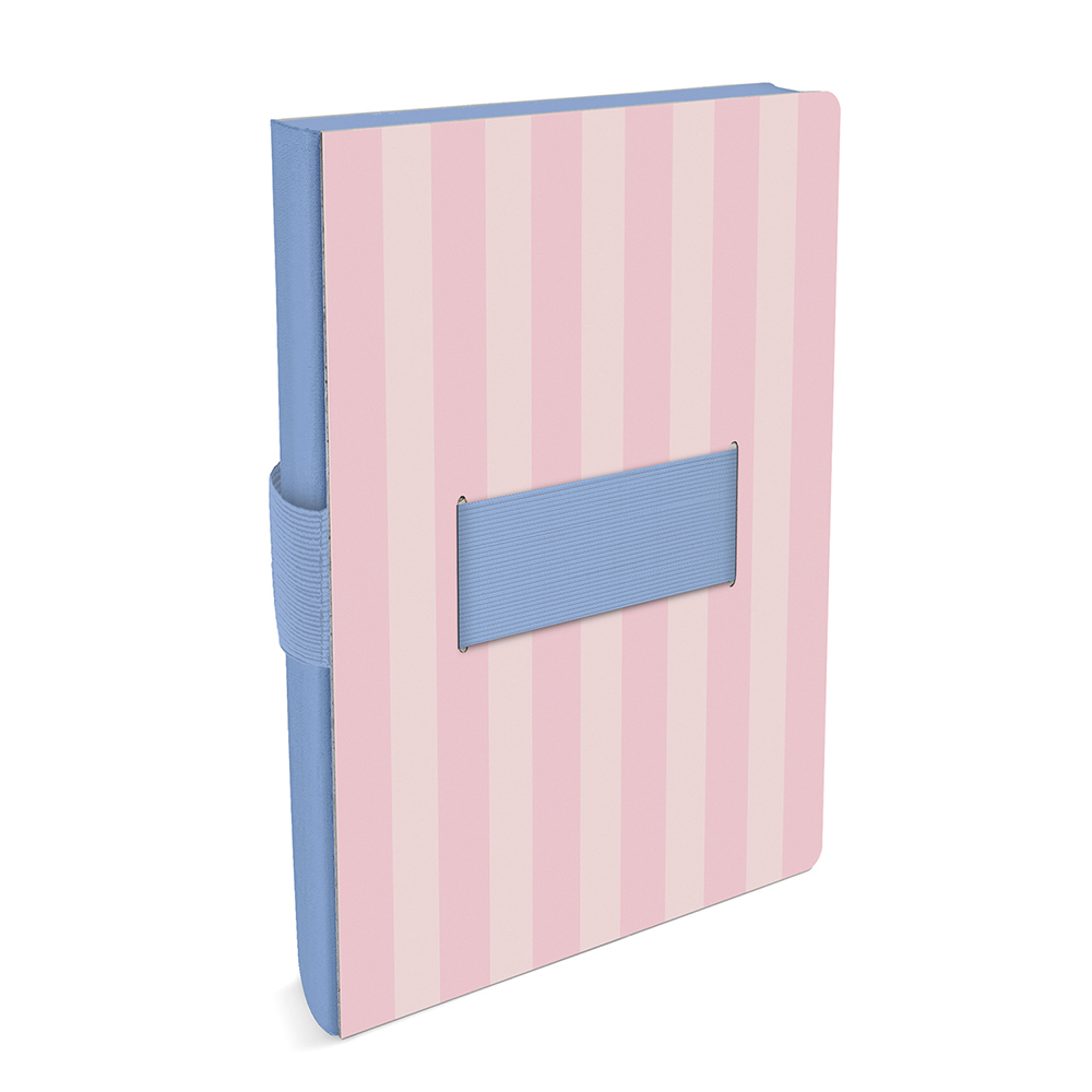 Picture of Pink Stripes Casey Notebook with Phone Loop