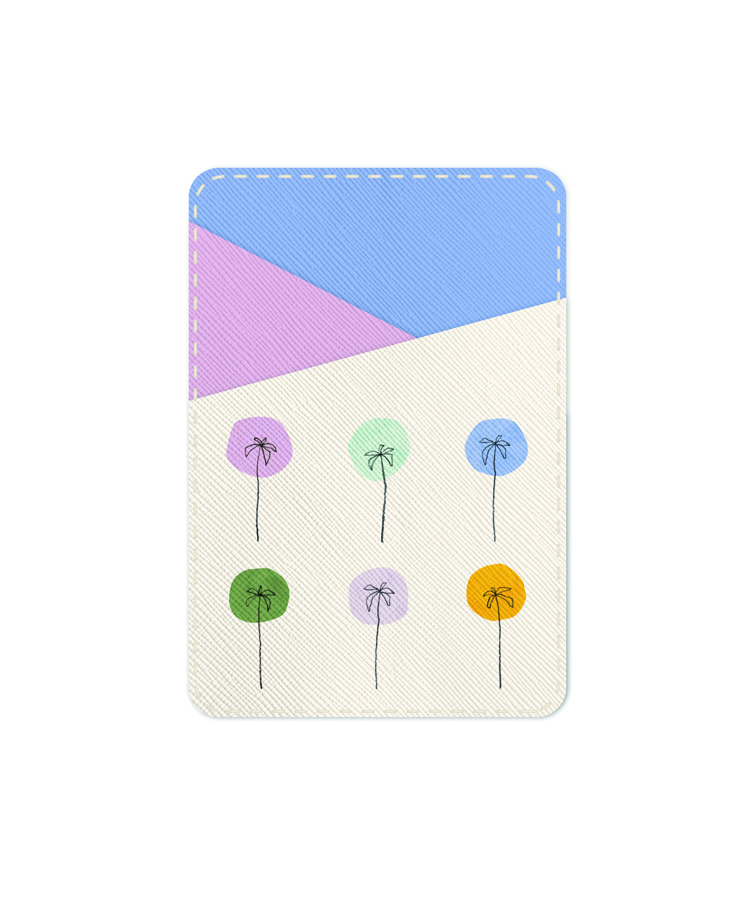 Picture of Dotted Palms Stick-On Cell Phone Wallet