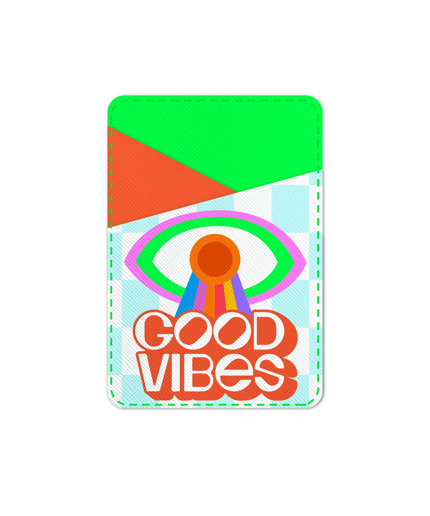 Picture of Spread Good Vibes Stick-On Cell Phone Wallet
